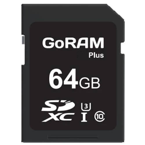 GoRAM Plus 64GB GRSDGP-064G SDXC Memory Card C10 U3 UHS-I