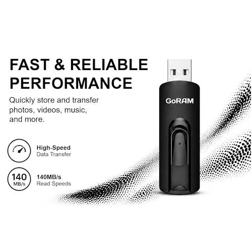 GoRAM Slider 32GB GRU30SL-032G-B USB 3.0 Flash Drive