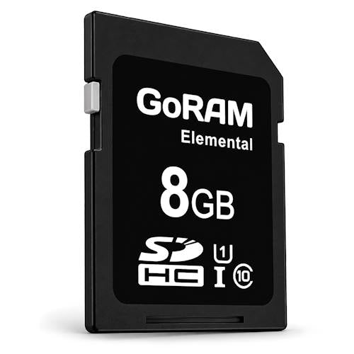GoRAM Elemental 8GB GRSDEM-008G SDHC Memory Card C10 U1 UHS-I