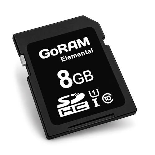GoRAM Elemental 8GB GRSDEM-008G SDHC Memory Card C10 U1 UHS-I