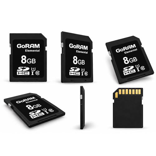 GoRAM Elemental 8GB GRSDEM-008G SDHC Memory Card C10 U1 UHS-I