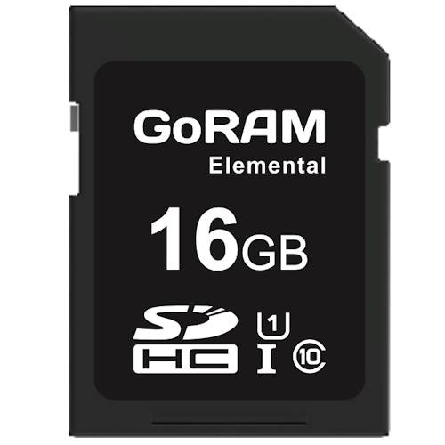 GoRAM Elemental 16GB GRSDEM-016G SDHC Memory Card C10 U1 UHS-I
