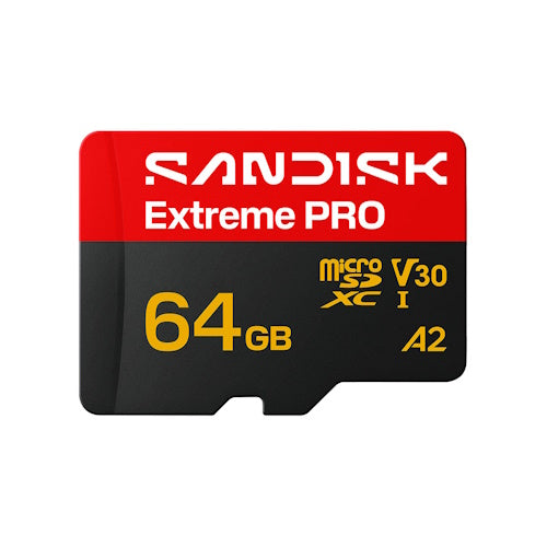 SANDISK Extreme Pro 64GB SDSQXCU-064G-GS6MA microSDXC Memory Card C10 U3 V30 A2 UHS-I