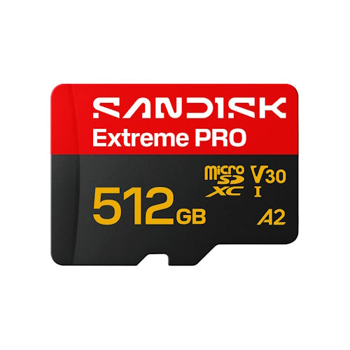 SANDISK Extreme Pro 512GB SDSQXCJ-512G-GS6MA microSDXC Memory Card C10 U3 V30 A2 UHS-I