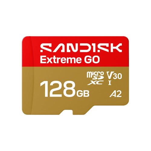 SANDISK Extreme GO 128GB SDSQXGN-128G-GN6MN microSDXC Memory Card C10 U3 V30 A2 UHS-I