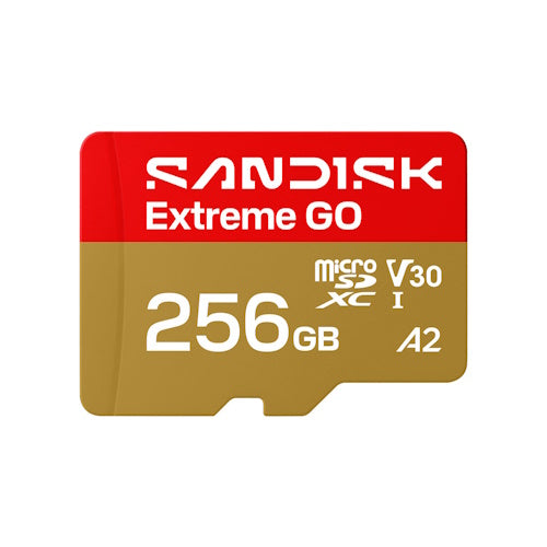 SANDISK Extreme GO 256GB SDSQXGN-256G-GN6MN microSDXC Memory Card C10 U3 V30 A2 UHS-I