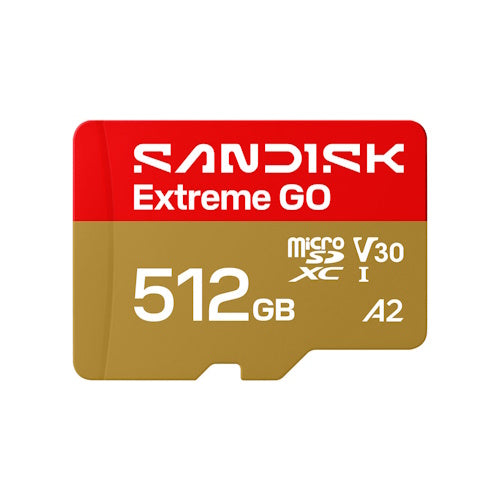 SANDISK Extreme GO 512GB SDSQXGN-512G-GN6MN microSDXC Memory Card C10 U3 V30 A2 UHS-I