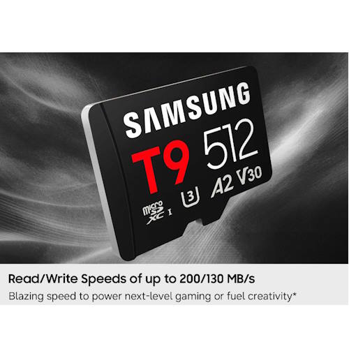 SAMSUNG T9 512GB MB-MH512T/WW microSDXC Memory Card C10 U3 V30 A2 UHS-I