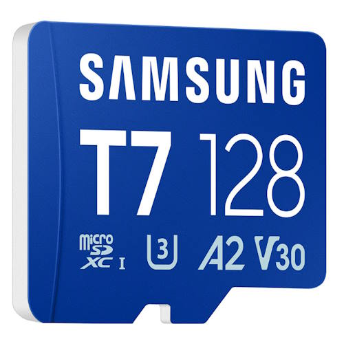 SAMSUNG T7 128GB MB-MB128T/WW microSDXC Memory Card C10 U3 V30 A2 UHS-I