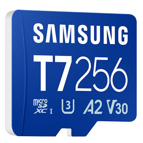 SAMSUNG T7 256GB MB-MB256T/WW microSDXC Memory Card C10 U3 V30 A2 UHS-I
