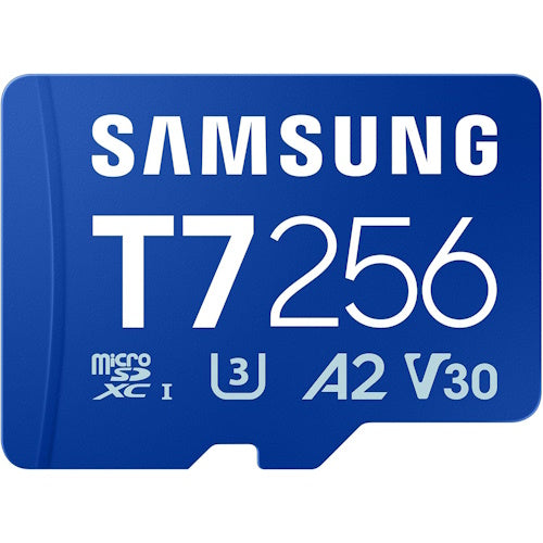 SAMSUNG T7 256GB MB-MB256T/WW microSDXC Memory Card C10 U3 V30 A2 UHS-I
