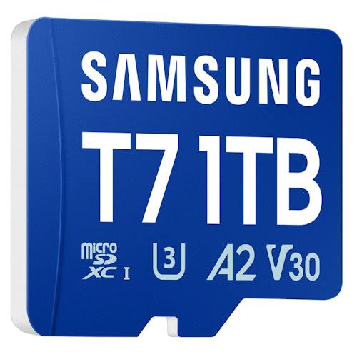 SAMSUNG T7 1TB MB-MB1T0T/WW microSDXC Memory Card C10 U3 V30 A2 UHS-I