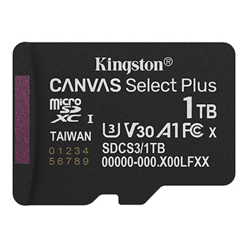 KINGSTON Canvas Select Pro 1TB SDCS3/1TB microSDXC Memory Card C10 U3 V30 A1 UHS-I