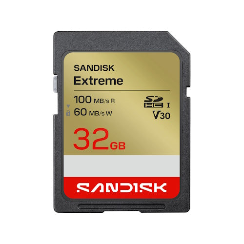 SANDISK Extreme 32GB SDSDXVT-032G-GUCIN SDHC Memory Card C10 U3 V30 UHS-I