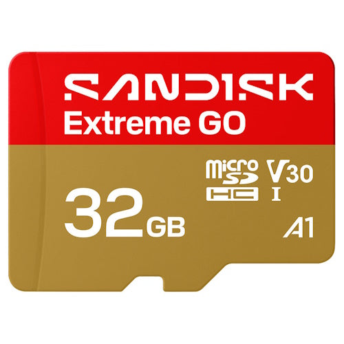 SANDISK Extreme GO 32GB SDSQXGN-032G-GN6MN microSDHC Memory Card C10 U3 V30 A1 UHS-I