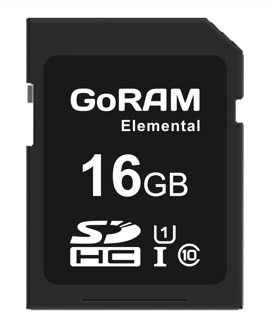 GORAM Elemental 16GB GRSDEM-016G SDHC Memory Card C10 U1 UHS-I